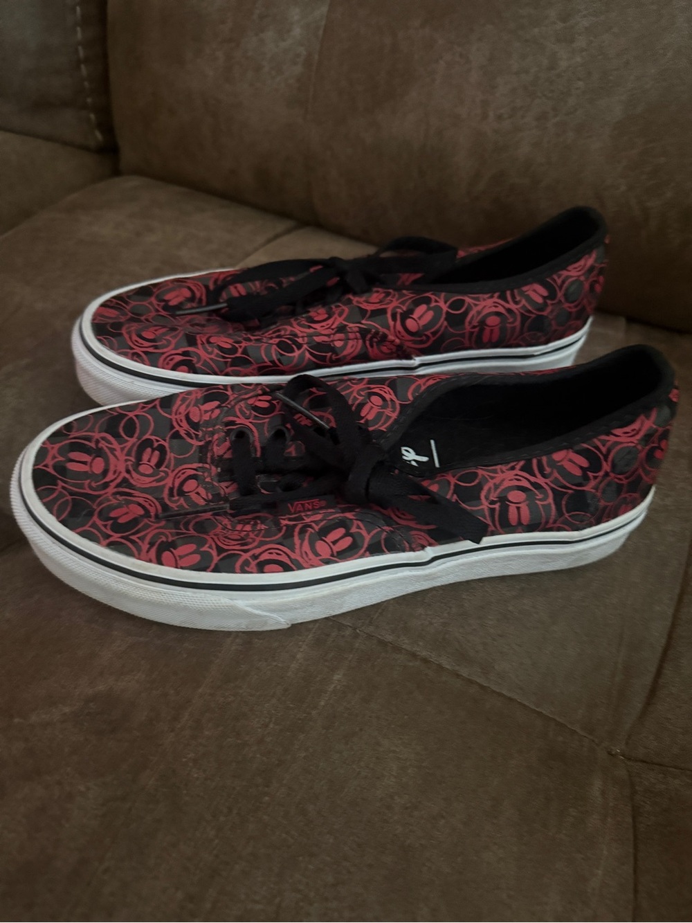 Vans Disney Black & Red Mickey Print Women's Sneakers